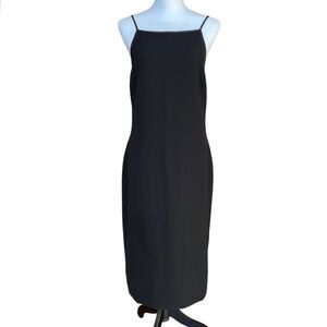 Polo Ralph Lauren Women’s Size 12 Black Dress Sheath Midi Minimalist Sleeveless